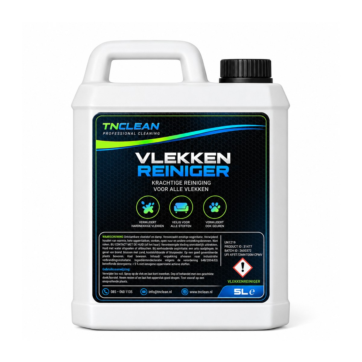 TNCLEAN · Professionele lijn Vlekkenreiniger 5 liter
